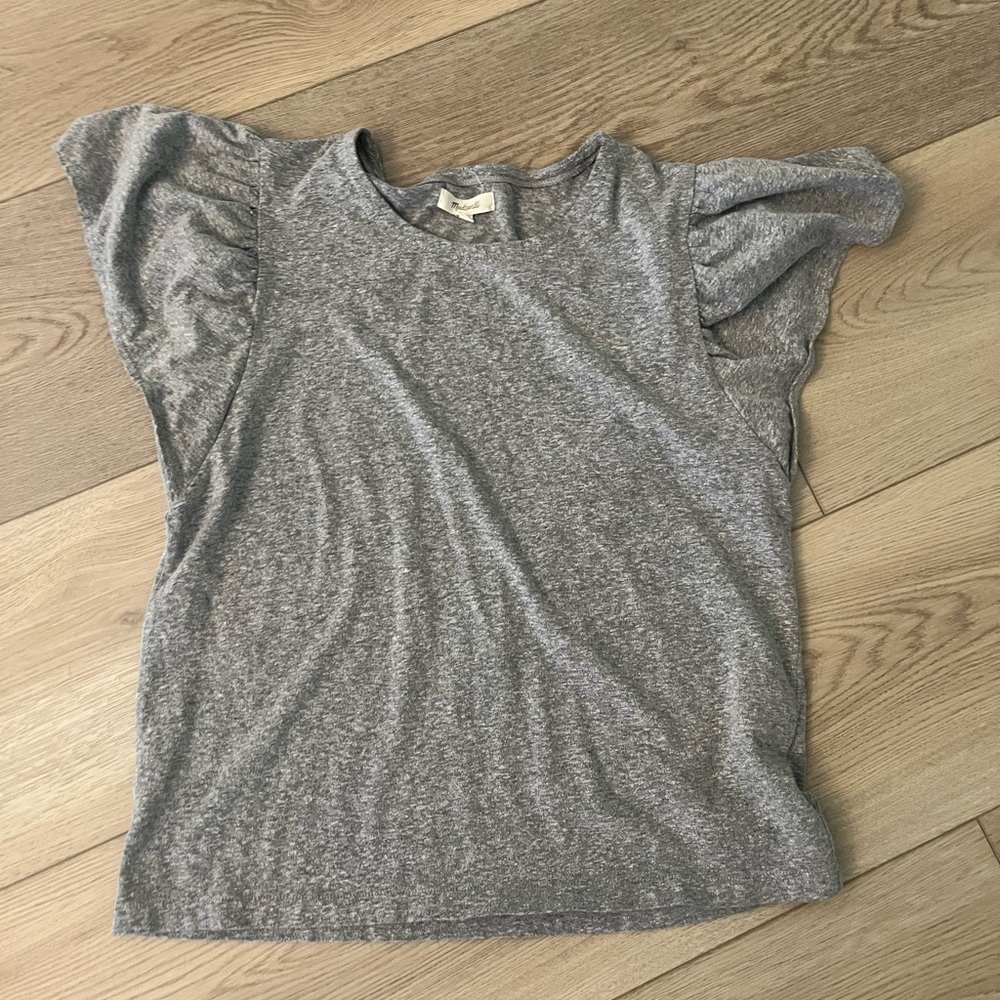 Madewell flutter sleeve top